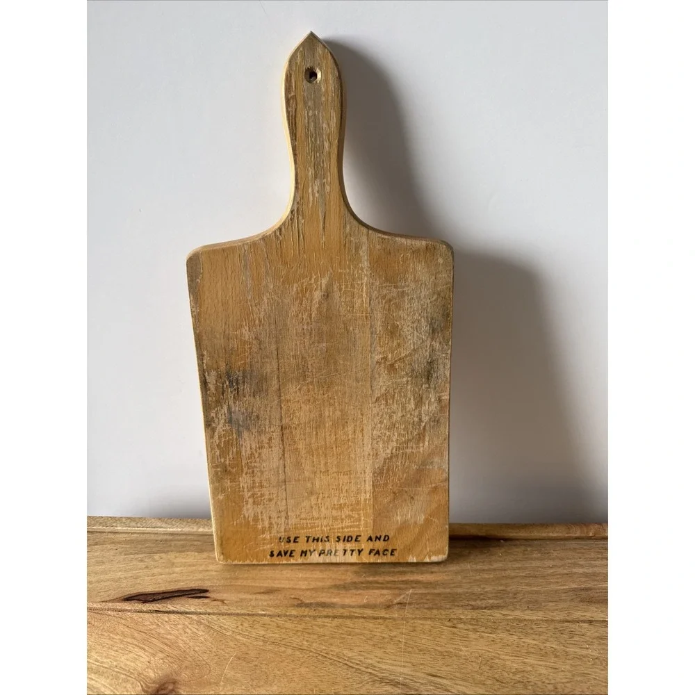 Vintage Prim Wooden Handled Rectangular Cutting Board Country Farmhouse 15